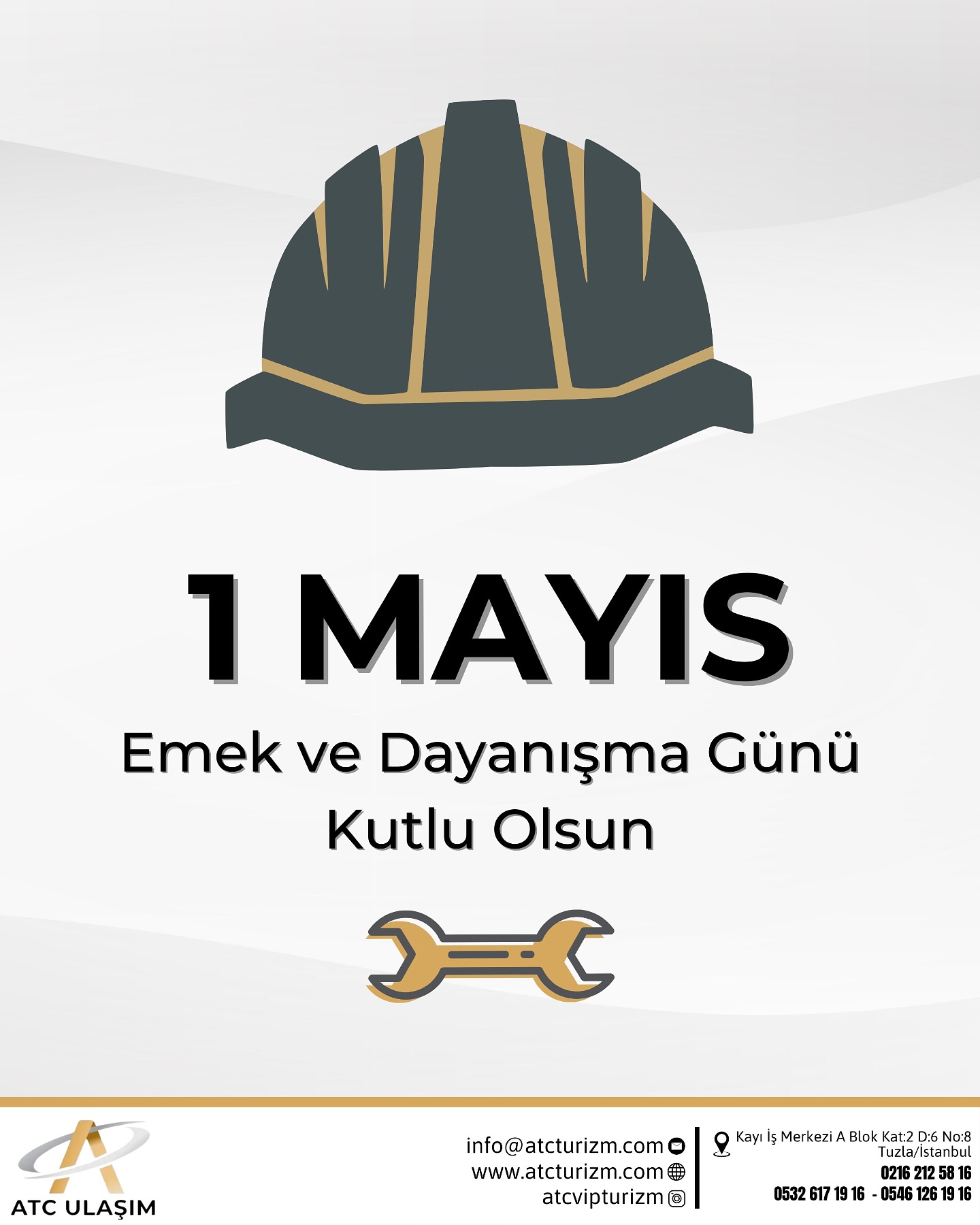 ATC Ulaşım olarak; emeğiyle değer üreten tüm çalışanların 1 Mayıs Emek ve Dayanışma Günü’nü kutluyoruz.
Üretkenliğin, dayanışmanın ve emeğin gücüne olan inancımızla, çalışanlarımızın her zaman yanında olmaktan gurur duyuyoruz.